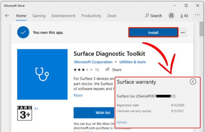 بررسی گارانتی سرفیس با Surface Diagnostic Toolkit